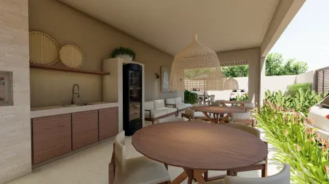 Fachada moderna do prédio