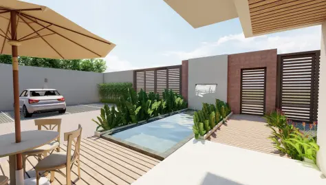 Fachada moderna do prédio